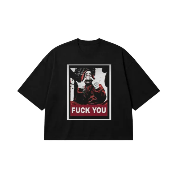 تیشرت باکسی جوکر طرح Fuck You کد po697