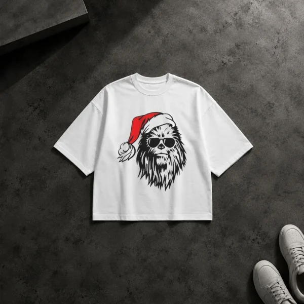 تیشرت باکسی جنگ ستارگان طرح چوباکا کریسمسی (Chewbacca) کد po7232
