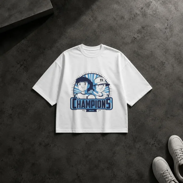 تیشرت باکسی انیمه فوتبالیست‌ها طرح قهرمانان (Captain Tsubasa) کد po732