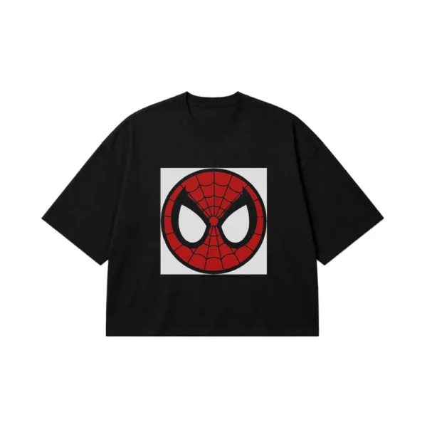 تیشرت باکسی مرد عنکبوتی طرح ماسک عنکبوتی (Spider-Man) کد po7443