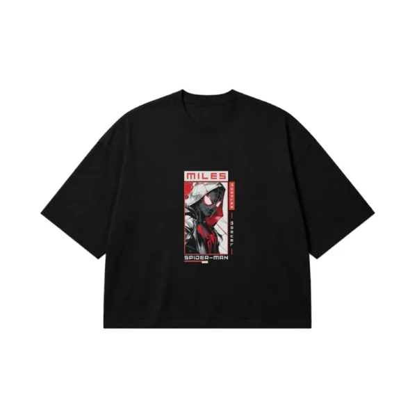 تیشرت باکسی مرد عنکبوتی طرح مایلز مورالز (Miles Morales) کد po7515