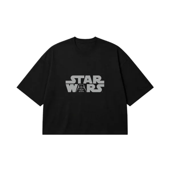تیشرت باکسی جنگ ستارگان طرح لوگوی دارث ویدر (Star Wars) کد po7538