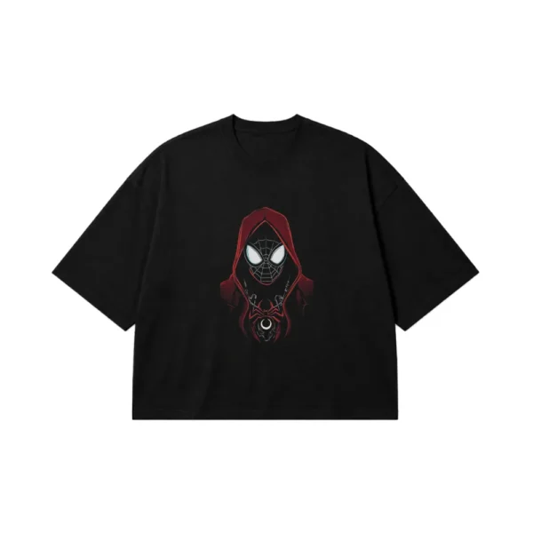 تیشرت باکسی مرد عنکبوتی طرح مایلز مورالز هودی‌پوش (Miles Morales) کد po7553