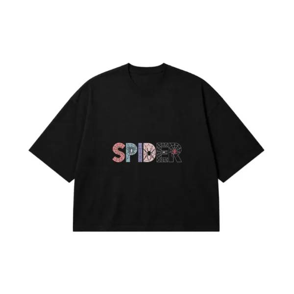 تیشرت باکسی مرد عنکبوتی طرح تایپوگرافی عنکبوتی (Spider-Man) کد po7563