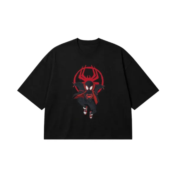 تیشرت باکسی مرد عنکبوتی طرح مایلز مورالز کارتونی (Miles Morales) کد po7564