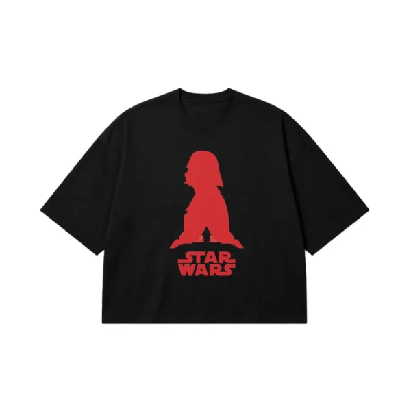 تیشرت باکسی جنگ ستارگان طرح سیلوئت دارث ویدر (Star Wars) کد po7602