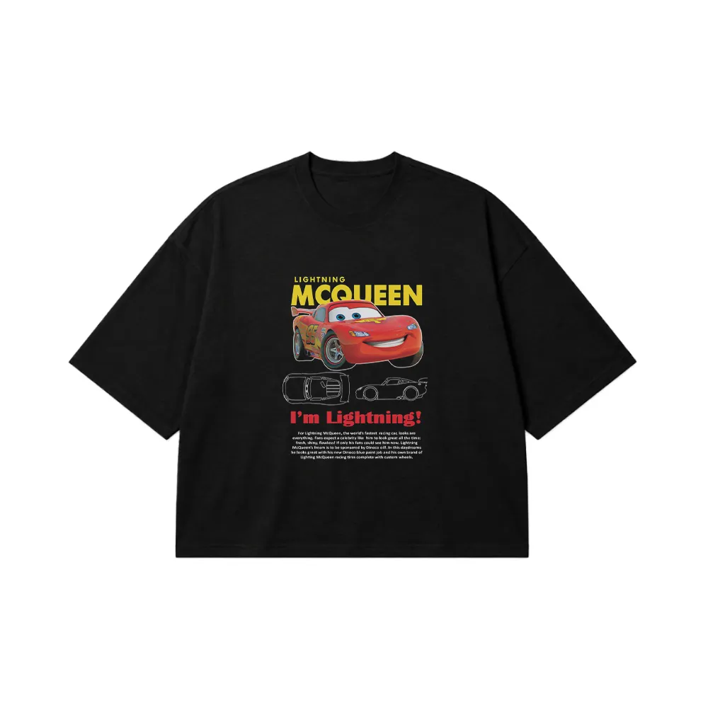 تیشرت باکسی ماشین‌ها طرح لایتنینگ مک‌کوئین (Lightning McQueen) کد po7631
