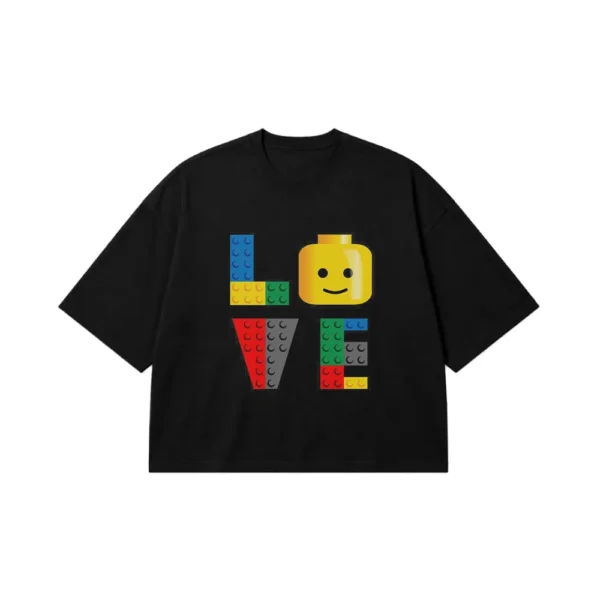 تیشرت باکسی لگو طرح آجرهای رنگی (LEGO) کد po7810