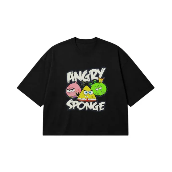 تیشرت باکسی باب اسفنجی طرح خشمگین (SpongeBob) کد po7847