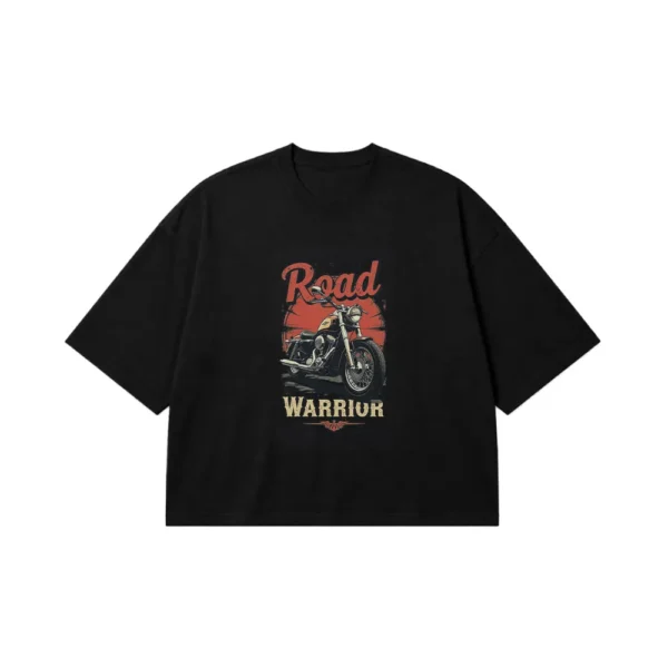 تیشرت باکسی موتورسواری طرح رود وریور (Road Warrior) کد po7850