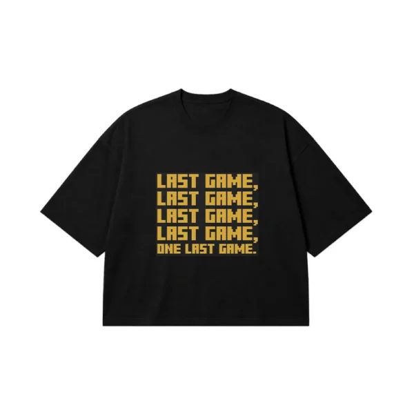 تیشرت باکسی گیمینگ طرح Last Game کد po8069