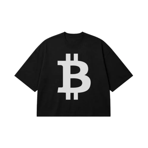 تیشرت باکسی بیت‌کوین طرح لوگوی مینیمال (Bitcoin) کد po815