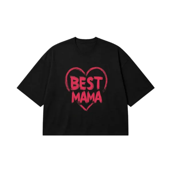 تیشرت باکسی مادر طرح قلب Best Mama کد po859
