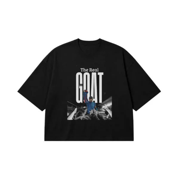 تیشرت باکسی بسکتبال طرح The Real GOAT کد po887