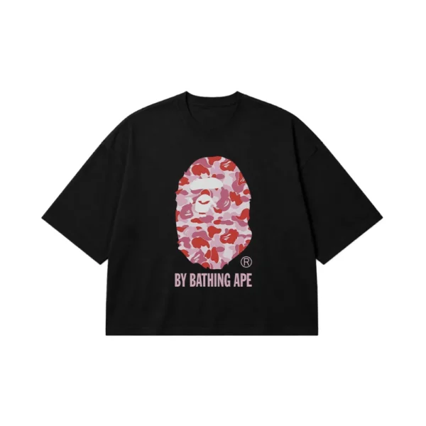 تیشرت باکسی بیپ طرح لوگوی چریکی (BAPE) کد po917