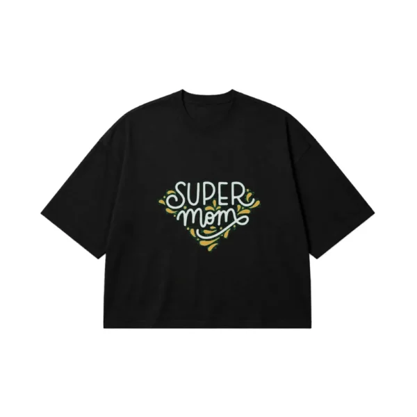 تیشرت باکسی مادر طرح Super Mom کد po941