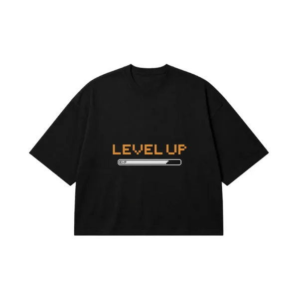 تیشرت باکسی گیمینگ طرح Level Up کد po947