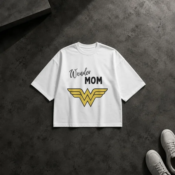 تیشرت باکسی مادر طرح واندر مام (Wonder Mom) کد po991