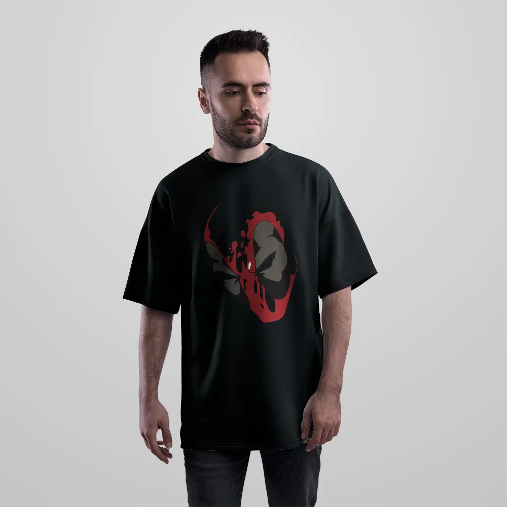 تیشرت اورسایز ددپول طرح ماسک خونی (Deadpool) کد 1043