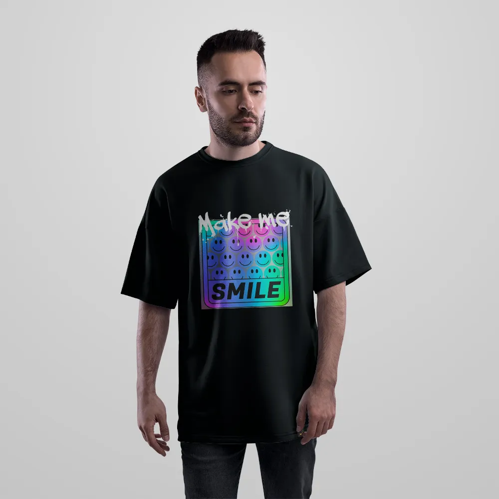 تیشرت اورسایز طرح Smile با ایموجی کد 11771
