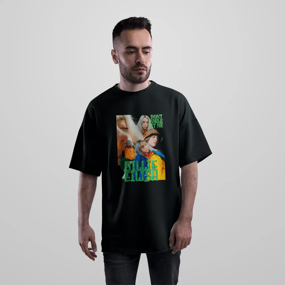 تیشرت اورسایز بیلی آیلیش طرح کالج عکس (Billie Eilish) کد 13446