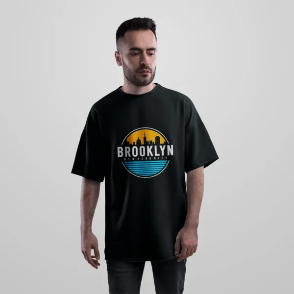 تیشرت اورسایز بروکلین طرح نیویورک (Brooklyn New York) کد 15972