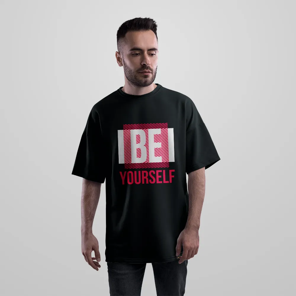 تیشرت اورسایز نوشته Be Yourself کد 17051
