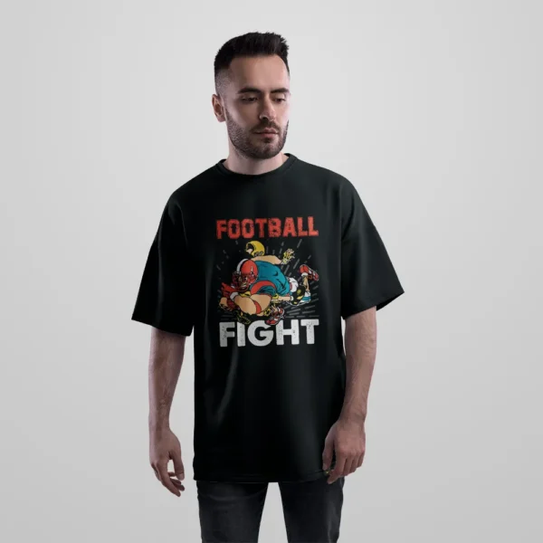 تیشرت اورسایز فوتبال آمریکایی طرح مسابقه و نبرد (Fight) کد 17112