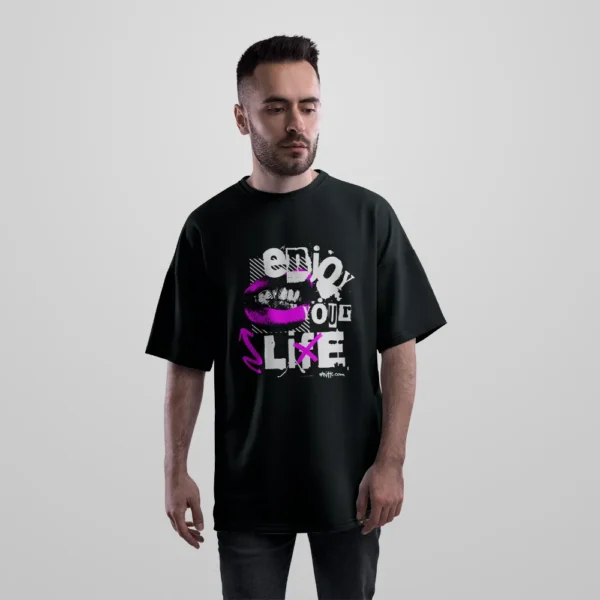 تیشرت اورسایز نوشته Enjoy Your Life کد 18452