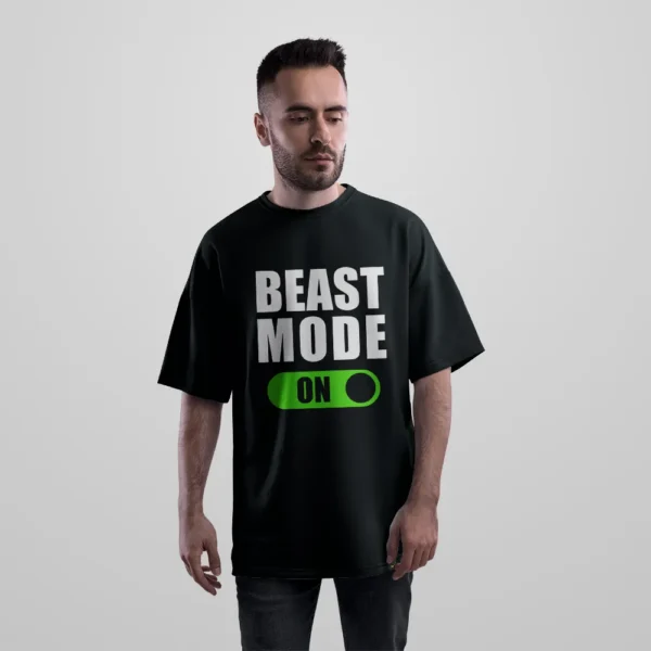 تیشرت اورسایز بدنسازی طرح Beast Mode On کد 20112