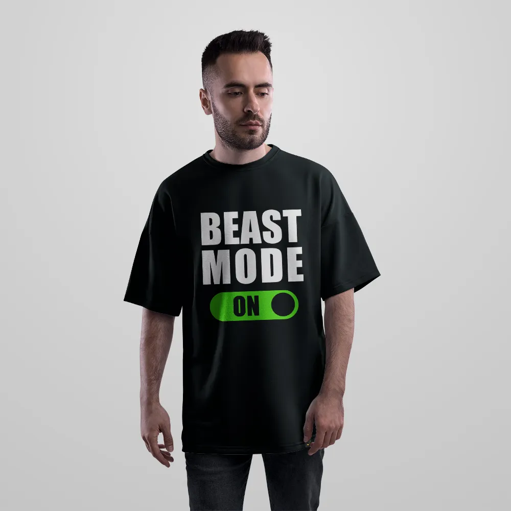 تیشرت اورسایز بدنسازی طرح Beast Mode On کد 20112