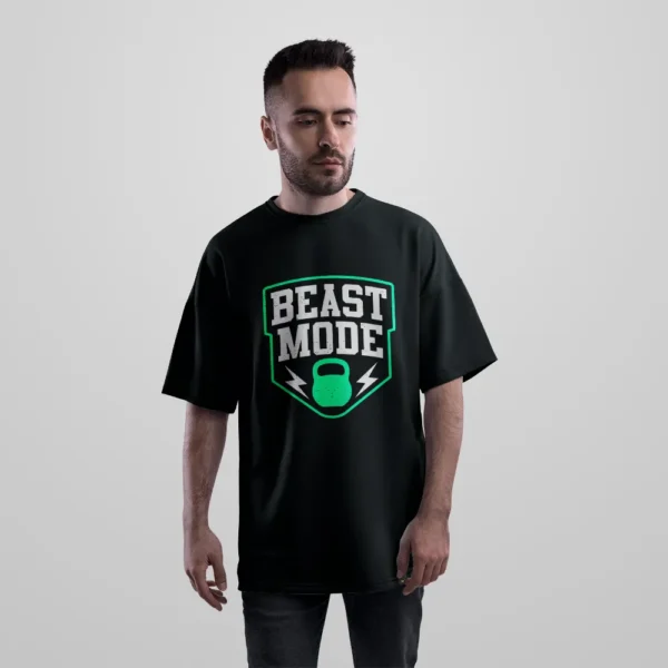 تیشرت اورسایز بدنسازی طرح Beast Mode کتل‌بل کد 20114