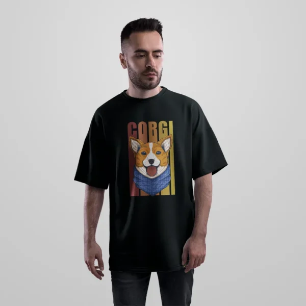 تیشرت اورسایز سگ کورگی طرح Corgi کد 20522