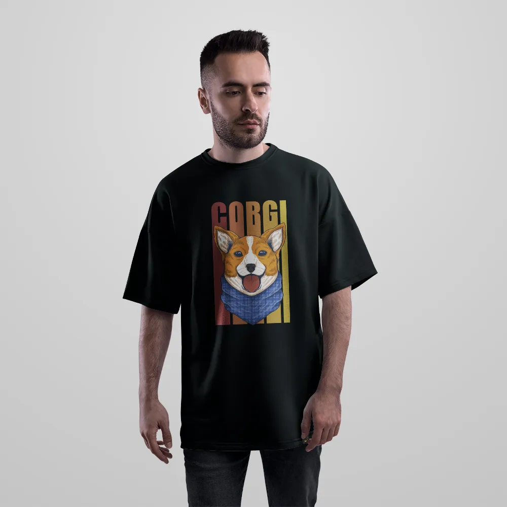 تیشرت اورسایز سگ کورگی طرح Corgi کد 20522