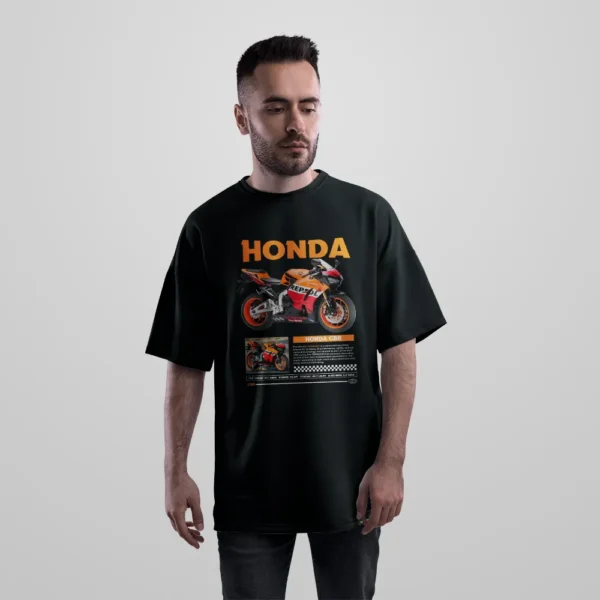 تیشرت اورسایز موتورسیکلت طرح Honda CBR Repsol کد 21413