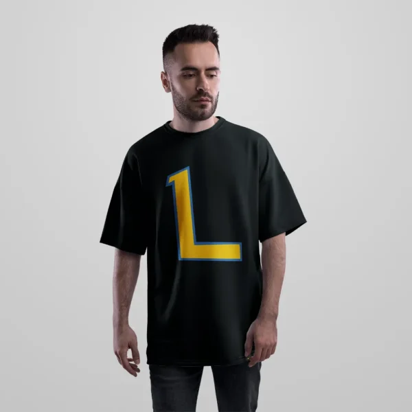 تیشرت اورسایز حرف L طرح مینیمال کد 22960
