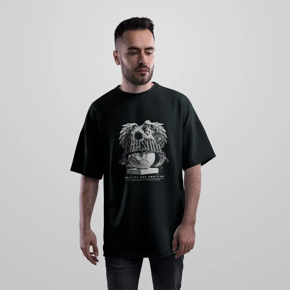تیشرت اورسایز بال و کره زمین Chasing Dreams کد 3378