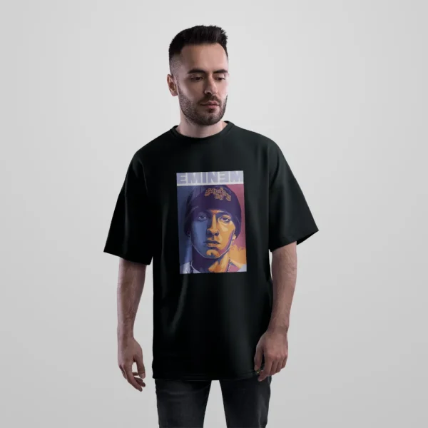 تیشرت اورسایز امینم طرح پرتره (Eminem) کد 5041
