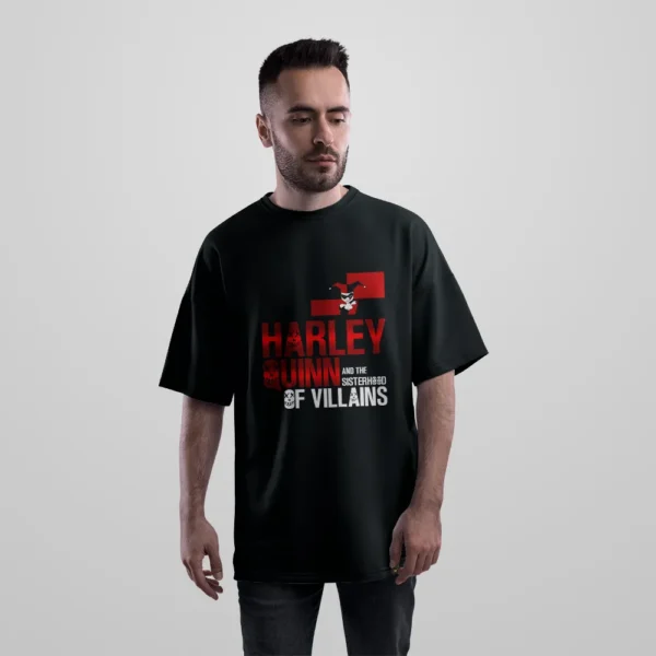 تیشرت اورسایز هارلی کویین طرح Sisterhood of Villains (Harley Quinn) کد 5269
