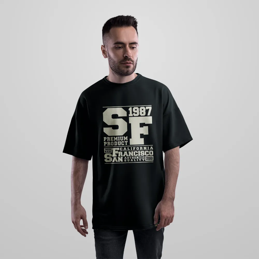 تیشرت اورسایز استریت‌ویر طرح San Francisco 1987 کد 5898