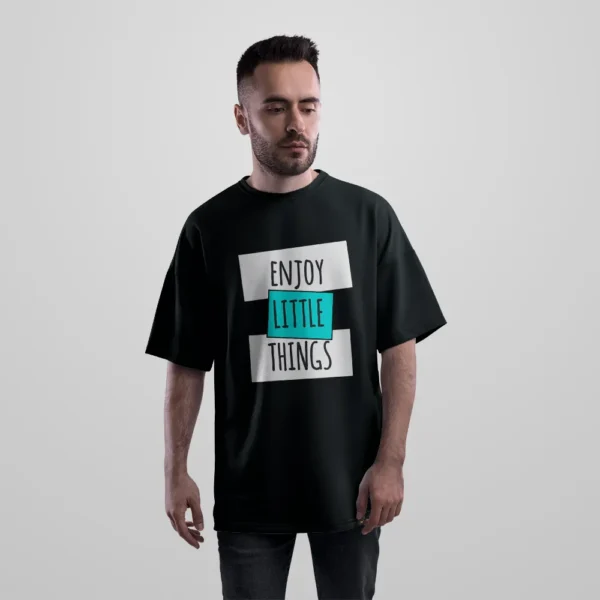 تیشرت اورسایز نوشته Enjoy Little Things کد 6504