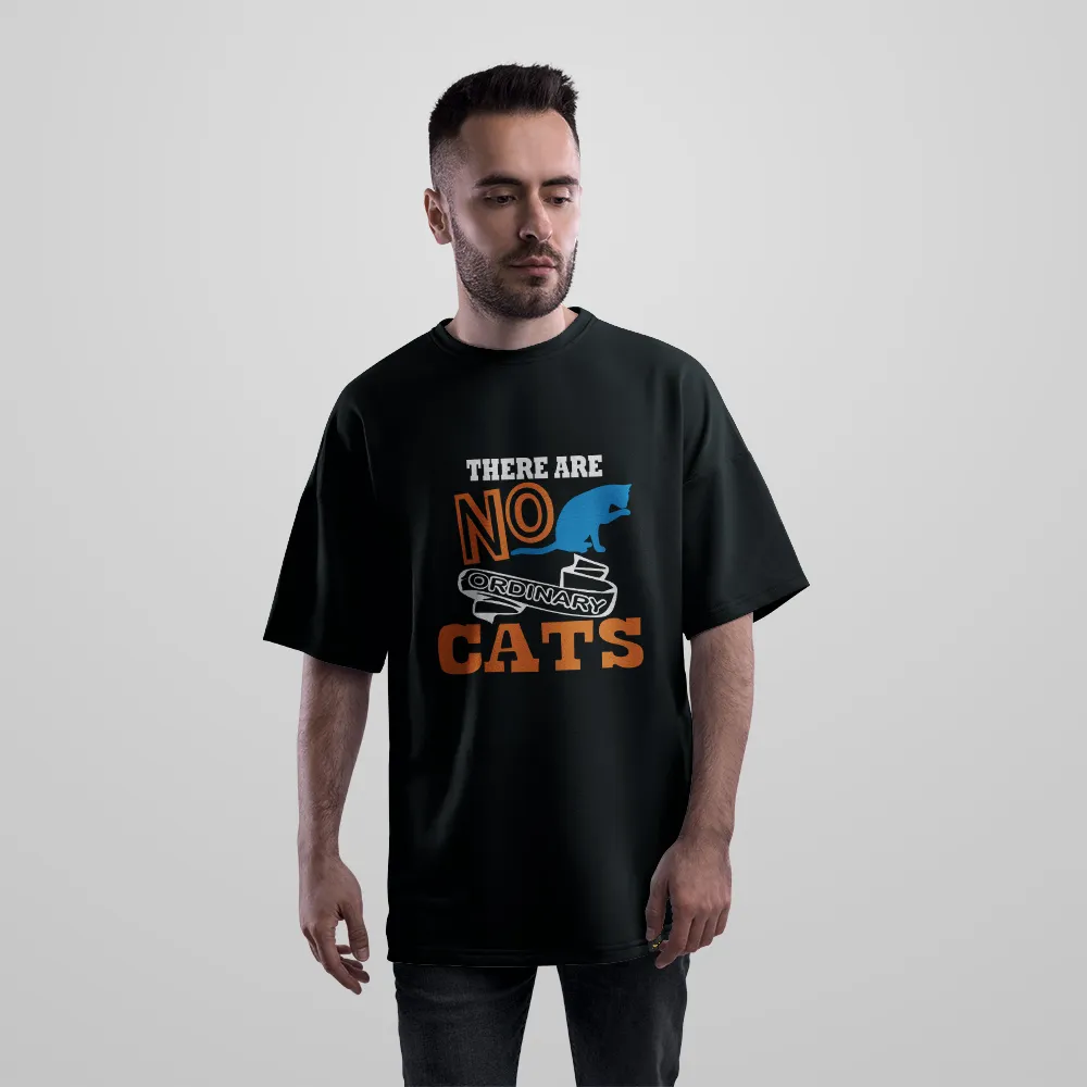 تیشرت اورسایز گربه نوشته There Are No Ordinary Cats کد 6777