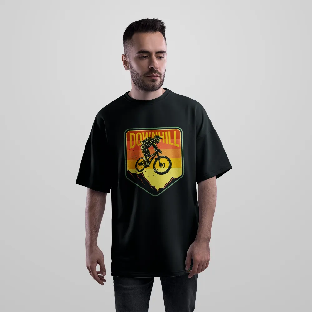 تیشرت اورسایز طرح دوچرخه سواری کوهستان (Downhill Mountain Bike) کد 6880