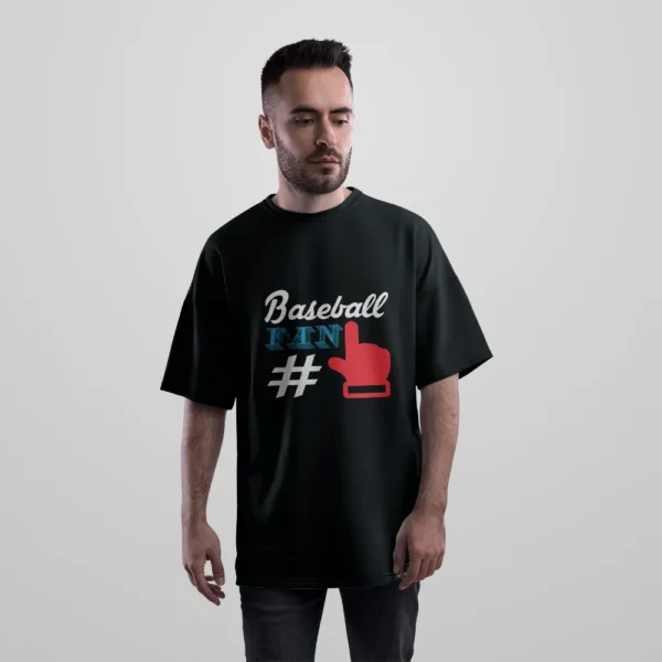 تیشرت اورسایز بیسبال طرح Baseball Fan کد 7604