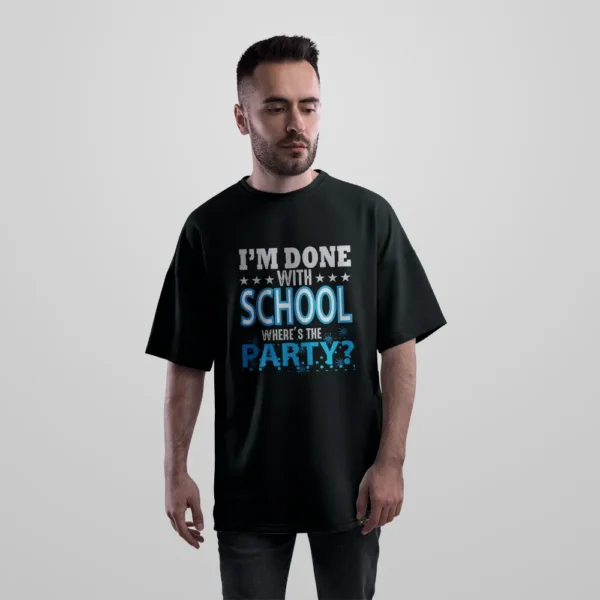 تیشرت اورسایز مدرسه طرح Where’s The Party کد 7647
