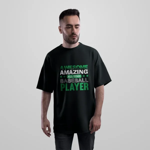 تیشرت اورسایز بیسبال طرح Awesome Amazing Baseball Player کد 8223