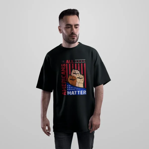 تیشرت اورسایز تایپوگرافی طرح Americans All Matter کد 9657