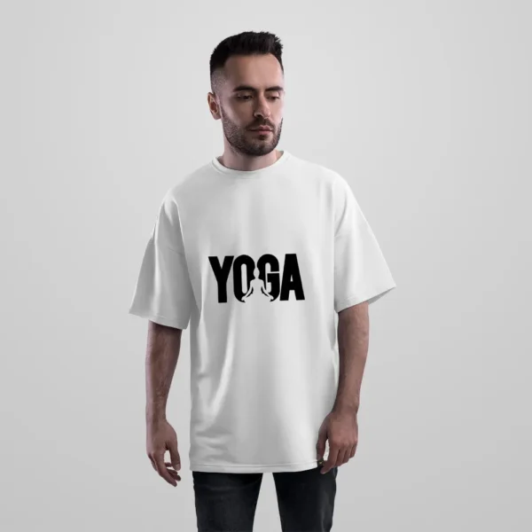 تیشرت اورسایز یوگا طرح تایپوگرافی YOGA کد po1406