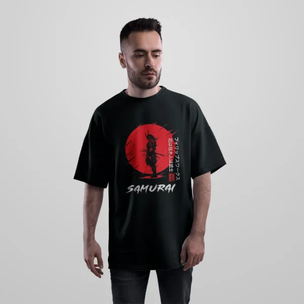 تیشرت اورسایز سامورایی طرح جنگجوی ژاپنی (Samurai) کد po1617