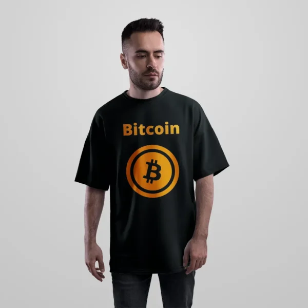 تیشرت اورسایز بیت‌کوین طرح لوگوی ارز دیجیتال (Bitcoin) کد po1626